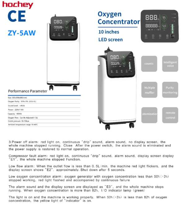 concentrador de 5 L mt medical